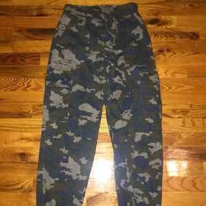 Blue camo jean joggers